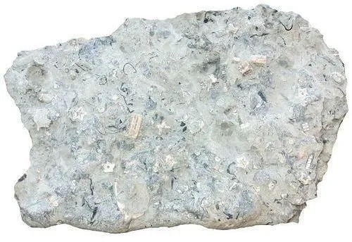 Crushed limestone rock